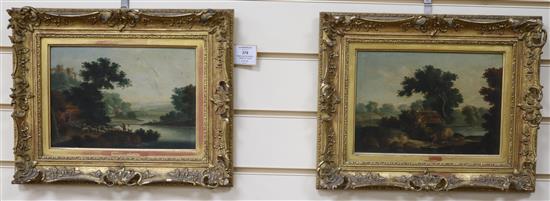 19th century English School River landscapes 7 x 10in.